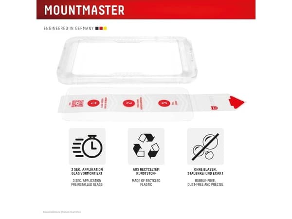 DISPLEX Premium Glass MountMaster för Apple iPhone 16e / 17e (02283)