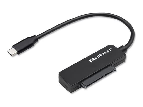 Qoltec - Gränssnittsadapter - 2.5" - SATA 3Gb/s - USB-C - svart