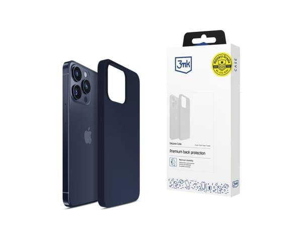 3mk Apple iPhone 15 Pro silikonetui Dark Navy