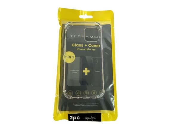 Techammo beskyttelsesglas + cover til iPhone® 12/12 pro