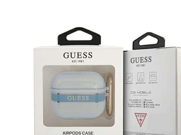 Guess GUA3HHTSB AirPods 3-skydd blå/blå - Strap Collection