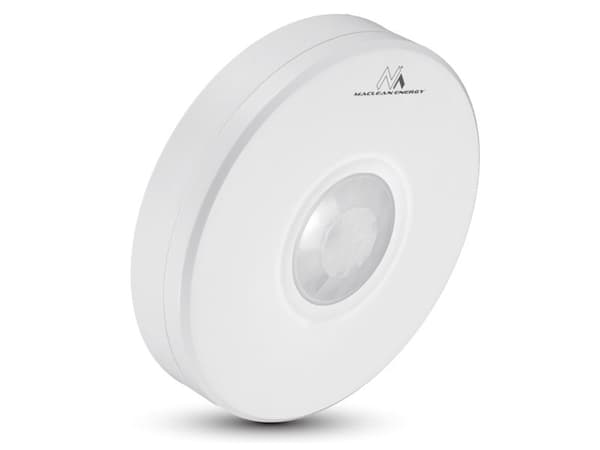 MACLEAN MCE293W infraröd rörelsesensor platt, IP65 för utomhusbruk 8 m max last 2000 W