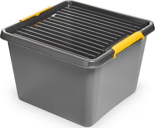 ORPLAST ORPLAST oppbevaringsbeholder, Solidstore boks, 32l, grå