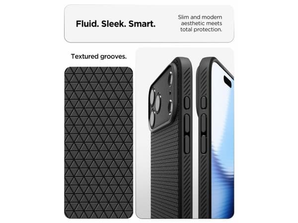 Spigen iPhone 2026 Pro/ 17 Pro Liquid Air Matte Black, Mobilskal, Apple