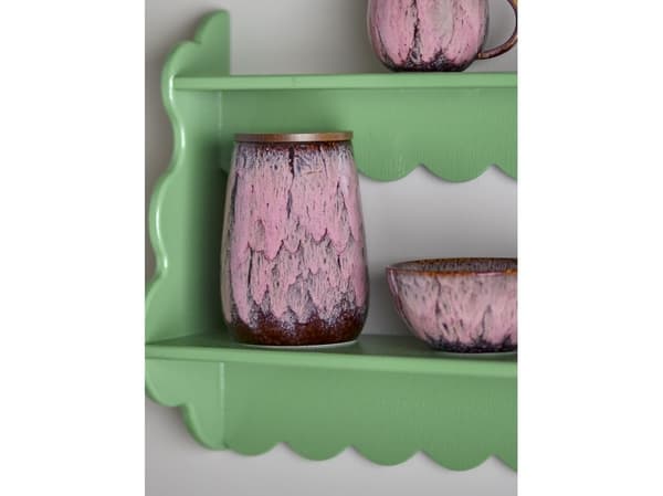 CREATIVE COLLECTION Rayen burk med lock, rosa, stengods