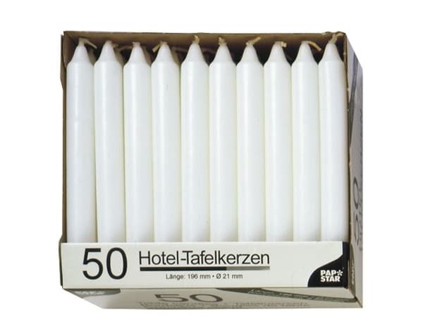 PAPSTAR stearinlys 19,6 cm hvit