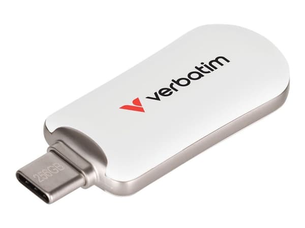 Verbatim Plectra - USB flash-enhet - 256 GB - USB 3.2 Gen 1 / USB-C - vit