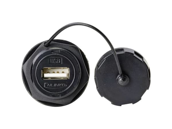 Conrad TC-9554652, 0,5 m, 2 x USB A, 2 x USB A, USB 2.0, Sort