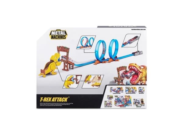 Metal Machines T-Rex Attack Building Trackset with Mini Racing Car