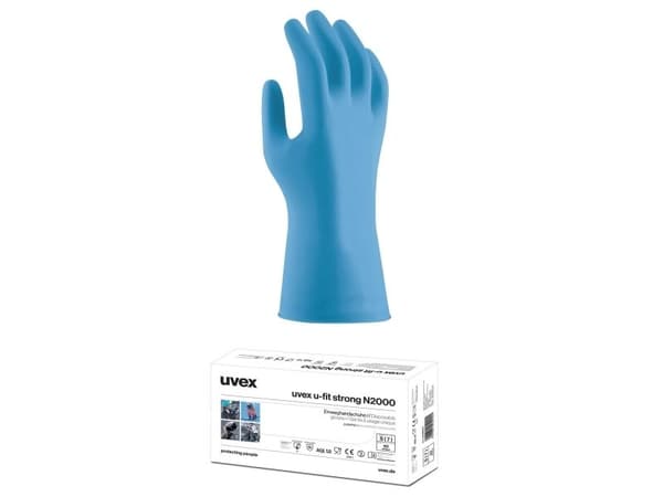 Handskar UVEX U-FIT N2000, blå, storlek medium
