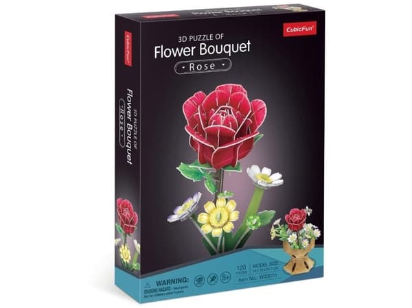 Cubicfun CUBIC FUN bukett med blomster, roser