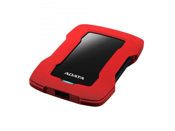 ADATA HD330 - Hårddisk - 1 TB - extern (portabel) - USB 3.1 - 256 bitars AES - röd