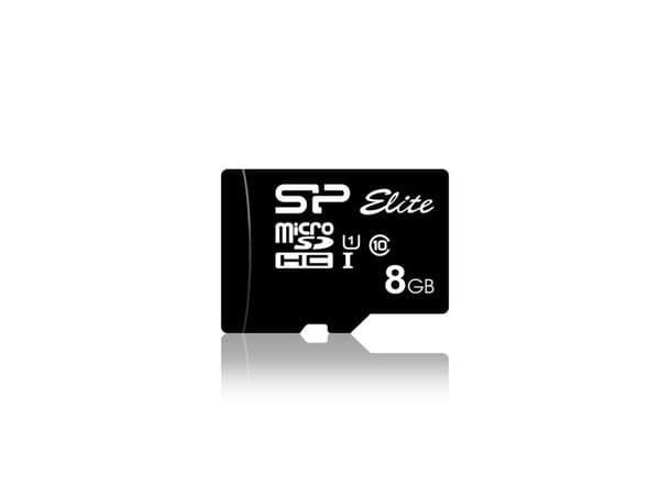 SILICON POWER Elite - Flashminnekort (microSDHC til SD-adapter inkludert) - 8 GB - Class 10 - microSDHC UHS-I
