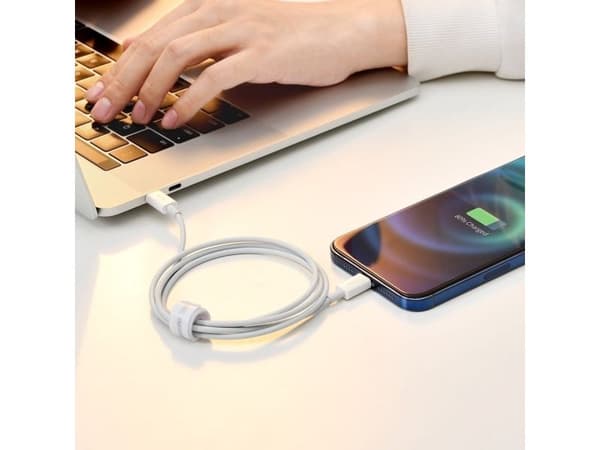 Baseus Superior, 1,5 m, Lightning, USB C, Hankjønn, Hankjønn, Hvit