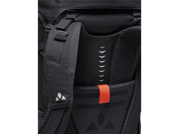 VAUDE Asymmetric 52+8, Topp, Turgåing, Turgåing, Svart, Polyester, Polyuretan (PU), Polyamide (PA), Polyurethan, 200 D