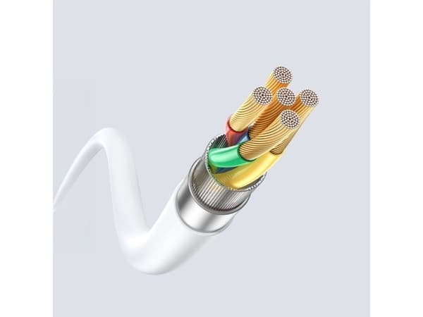 Dudao L25SL USB-A till Lightning 1 m vit