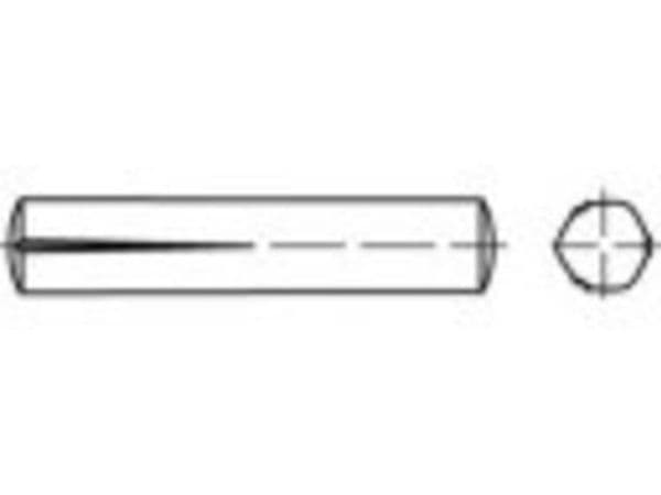 TOOLCRAFT passstift 8 mm rostfritt stål A1 100 st