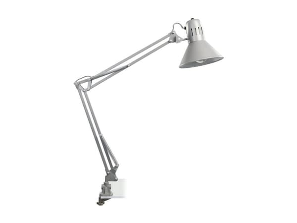 Firmo bord med klämma, silver