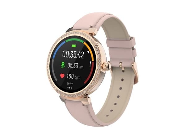 DENVER SWC-342 - Smartklokke med stropp - rose - display 1.2" - Bluetooth