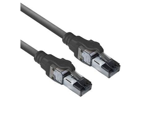 ACT CAT6A S/FTP IDC LSZH BK 2.00 m