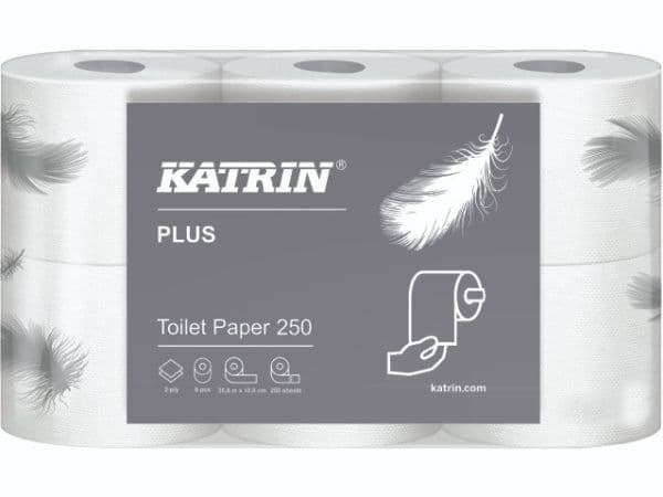 KATRIN toalettpapir 250 LONG 3-lags
