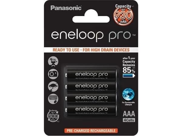Panasonic eneloop pro BK-4HCDE/4BE - Batteri 4 x AAA - (ladbare) - 930 mAh