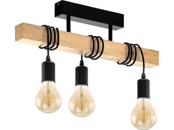EGLO TOWNSHEND 1 LOFT 3L SORT/TRÆ