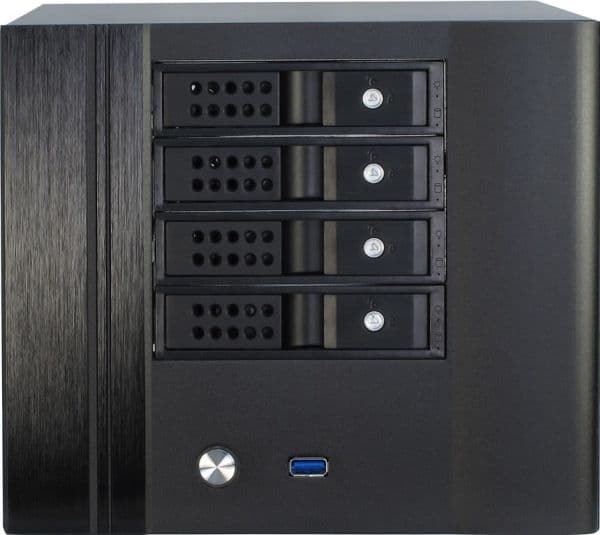 Inter-Tech SC-4004, Small Form Factor (SFF), PC, Musta, Mini-ITX, Terästä, Toiminta/Seikkailu, HDD, Teho
