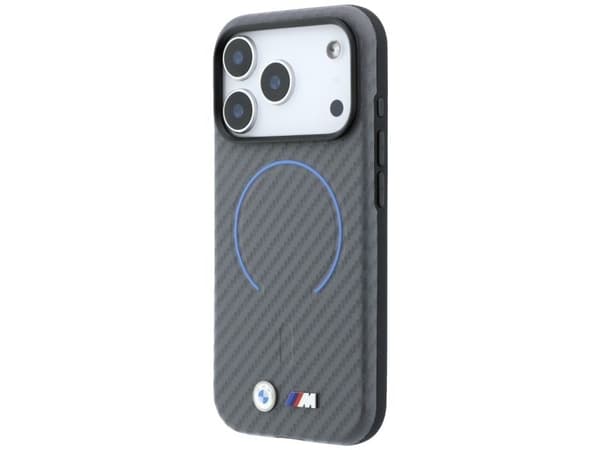Etui BMW M Carbon Printed Ring MagSafe do iPhone 18 Pro Max / 17 Pro Max antracyt