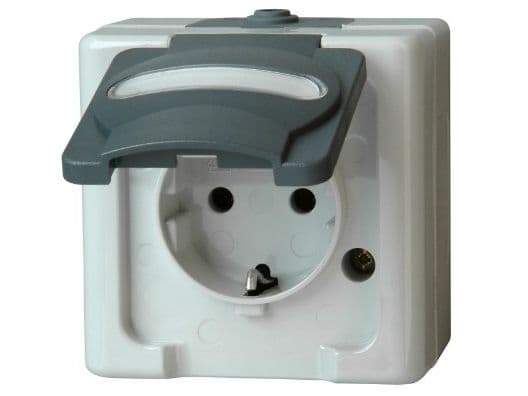 Kopp 103356006, CEE 7/3, 1 modul(er), CEE 7/4, Grå, 250 V, 16 A