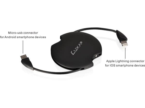 LUXA2 S100, Sisätila, USB, 5 V, 1 A, Musta