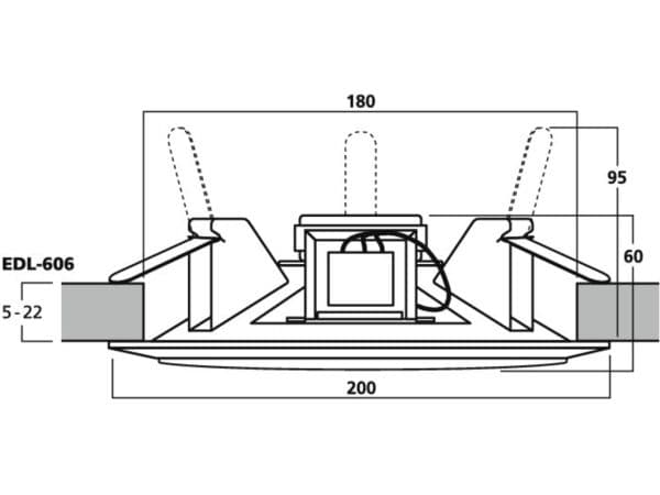 Monacor EDL-606, 6 W, 100 - 20000 Hz, Hvit