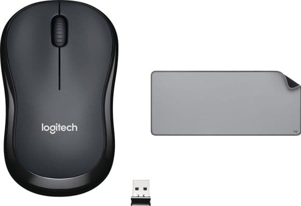 Mysz Logitech M220 Silent (910-004878) + Studio Series - MID GRÅ (956-000052)