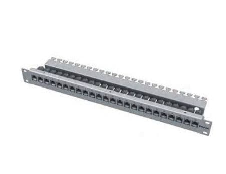 EasyLan Cu fixLink - Fiber-optic distribution panel - grå RAL7035 - 1U - 19" - 24 porter