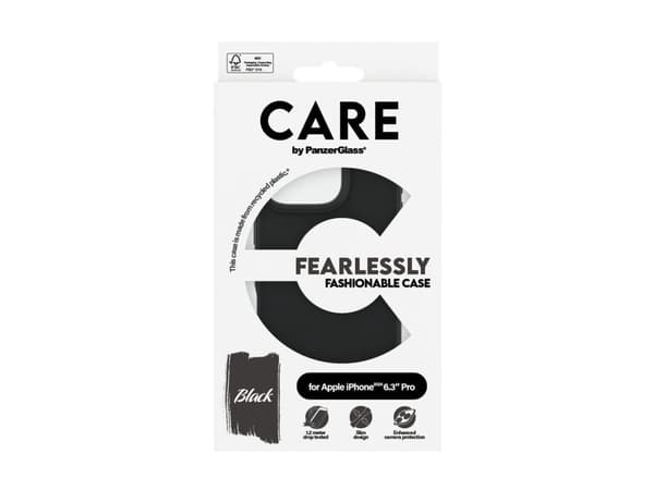PanzerGlass CARE™ by ® Case Black iPhone 16 Pro, Suojus, Apple, Apple - iPhone 16 Pro, musta