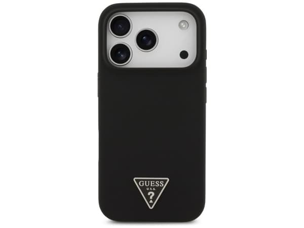 Guess silikone trekant logo MagSafe-skydd till iPhone 17 Pro Max - sort