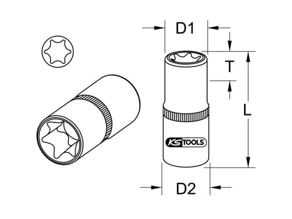 KS Tools 9114321 topnøkkel