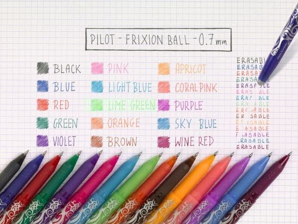 Refill Pilot Frixion Medium 0.7 mm blå/sort (3 stk.)