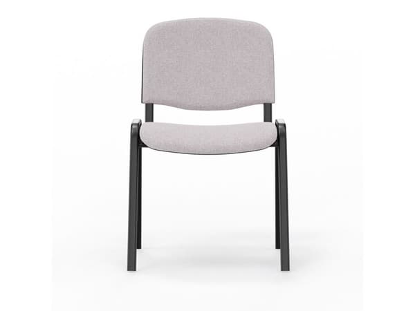 Iso tuoli, vaaleanharmaa, mustat tuolin jalat