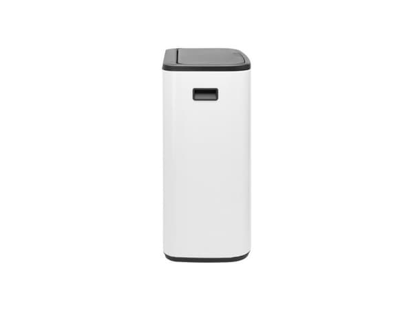 Brabantia Bo Touch Bin, 60 l, Rektangulär, Plast, Svart, Vit, Plast, 545 mm