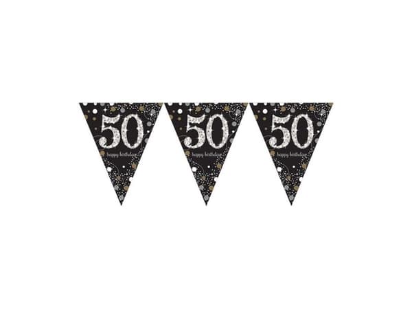 Vimpelguirlande 50 år Sparkling
