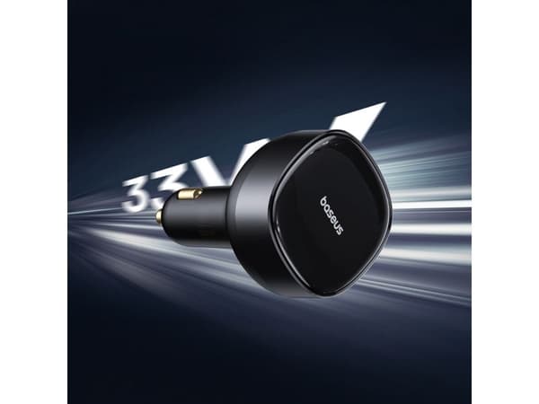 Baseus Enjoyment Retractable 2-i-1 bil-lader C+C 33W Cluster Black