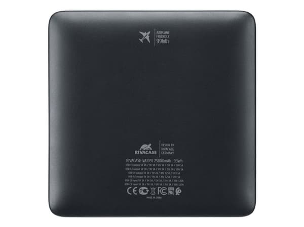 VIRTALÄHDE USB 25800MAH/VA1091 RIVACASE