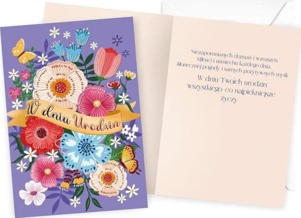 KUKARTKA gratulasjonskort B6 bursdag