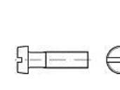 TOOLCRAFT cylinderskruvar M3 8 mm spår DIN 84 stål, 2000 st