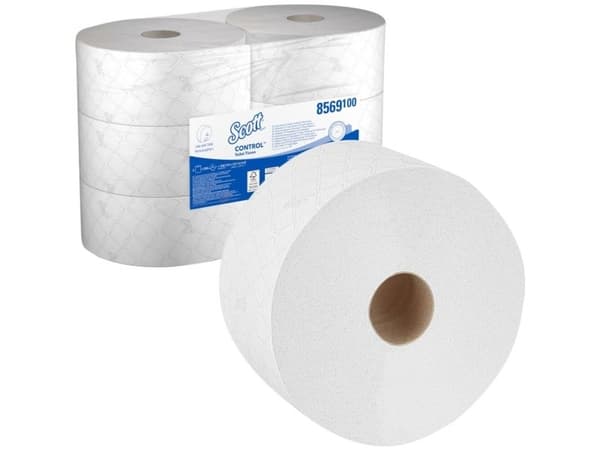 Toalettpapper Kimberly-Clark Scott 2-lagers 314 m x 10,6 cm vit