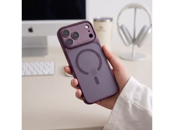 Tech-Protect MagPrime MagSafe CC Case for iPhone 18 Pro / 17 Pro - Dark Cherry Matte