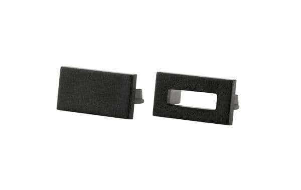 SG ARMATUREN StripLine Sort Endedeksel kit slim Polycarbonat (PC)