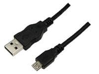 LogiLink USB-kabel USB 2.0 USB-A handshake, USB-micro-B handshake 0,60 m Sort CU0057