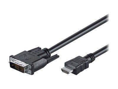 M-Cab HDMI/DVI-D cable 2m black, 2 m, HDMI, DVI-D, Musta, Uros/uros